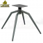 Grey Steel Tapered Iron Slant Mechanism Swivel Chair Base Pitched Spider Design Furniture Legs