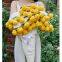 YELLOW ROSE CROCHET FLOWER BOUQUET BLANKET GIFT