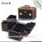 Guangdong factory made cosmetic packaging box makeup organizer case with trays inside