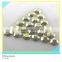 Grey Metal Aluminum Rhinestuds Iron on Dome Shape Octagonal Studs 6mm