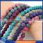 8mm colorful Volcanic rock lava round beads 15.5"