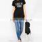 Blank black women t-shirt dress design clothes summer lady apparel supplier