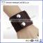 Chinese Wholesale Genuine Leather Men's Women's Wrap Bracelet Wristband Bangle