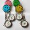 Top Quality!Clip Nurse Doctor stainless steel pendants Pocket Quartz Smile Brooch Nurses Watch For medical
