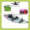 Small single fishing boat kayak sit on top polyethylene boats