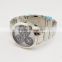 Fashion mans stainless steel watch double time zone watches with compass
