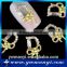 Letter shaped nail jewelry "D" shape with bowknot 3d metal nail art customized jewelry L0066