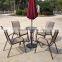 White Outdoor Garden Balcony Aluminum Sling Fabric Patio Furniture Table Chair Set