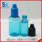 e juice pet plastic bottle blue eliquid dropper bottle 10ml
