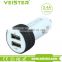 3.4A black and cheap tire shape dual port usb car charger