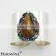 925 Sterling Silver Hermosa Jewelry Natural Tiger's Eyes Multi Colorful Topaz Women Jewelry Bracelets Bangles CUFF