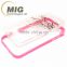 Clear TPU back and plastic bumper 2 in 1 style colorful case for Samsung S6 Cell phone case