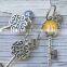 Glitter Gradient Silver Initial Pendant - SKELETON KEY INITIAL KEYCHAIN