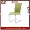 hotel most comfortable metal tube modern popular cheap pu dining chair