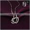 Womens 925 Sterling Silver A Lifetime Loving You Interlocking Heart Necklace Pendant                        
                                                Quality Choice