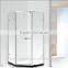 High quality diamond three panel toughened glass shower corner door