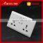 China Manufacturer Hot sale UK socket switch EU type double 3 pin wall electric Switched Socket