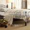 Antique Metal Platform Bed Queen Full Black and Brown