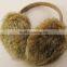 Latest design women earmuff with leather headband real raccoon fur ear warmer