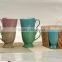 Wholesale stoneware color glazed mugs with foot