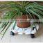 Top quality wooden plant pot tray wood flower pot tray with wheel