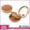 Professional empty round golden makeup compact case