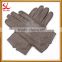 China Supplier Comfortable Embroidered Leather Glove Saikot Motorcycle Driving Gloves Grey With Knitted Lined