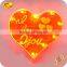 Love heart Glow gift led flashing pin badge Valentine's day