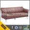 2016 Hot Sale Popular Black Artistic Leather Sectional 1+1+3 Sofa Set With Stainless Steel Base