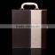 Luxury pu leather case with handle, leather gift box, leather wine box