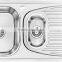 Stainless Steel 304 Abovecounter Kitchen Sink With Drainboard GR-615