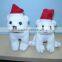4 inch Polar Bear with x'mas hat