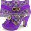 Fancy stone dress shoes and bag set italian design