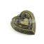 40mm vintage brass dark bronze heart engraved art deco vintage antique photo locket pendant charm 1131044