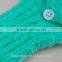 winter custom fashion ladies knit green gloves