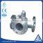 high pressure flange type 3 way ball valve with handwheel