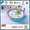 Blue color 100% melamine plate with pp underpan, Water flooding warmming baby bowl, kitchen food prep container