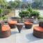 Rattan outdoor furniture cafe table chair set