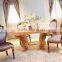 Luxury French Neoclassical Roze Wooden Carving Round Dining Table For 4 People/ European Palace Elegant Dining Room Furniture
