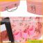 PU Leather Cosmetic Makeup Box Case Toiletry Organizer Storage Handbag With Mirror Crocodile Pattern Pink