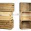 Set of 3 Vintage Wooden Boxes Without Lid