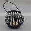 black pillar candle holder iron lamp