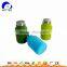Stainless head silicone folding water bottle full silicone safe travel camping folding cup wholesale