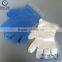Wholesale disposable blue color PE or poly gloves with embossed clear blue pe glove