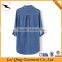 Fashion Blue Long Plus Size Shirts Women Denim Clothing Manufacturers Denim Women Shirts