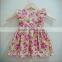 Wholesale Summer Baby Girl Clothes Lace Vintage Flutter Sleeve Casual Birthday Party Dress