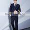 custom high end OEM logo airline pilot uniform /navy long sleeve pilot uniform suit wholesale