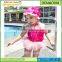 Girls Three Pieces Bikini Children Bathing Suit Kids Baby Swimwear Lace Petal Swimsuit Halter with Hat Princess Style