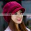 Autumn and winter imitation rabbit hairy tongue fashion cap woman flower berry hat outdoor warm female winter fur hat wholesale