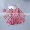 B22617A Europe children cotton pleated Princess Dress
